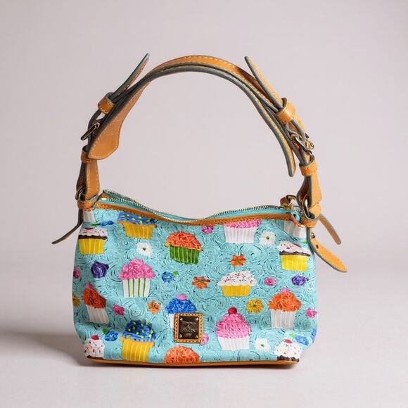 Dooney & Bourke Limited Edition Blue Cupcake Lucy Bucket Bag Whimsy Coquette - Picture 1 of 5